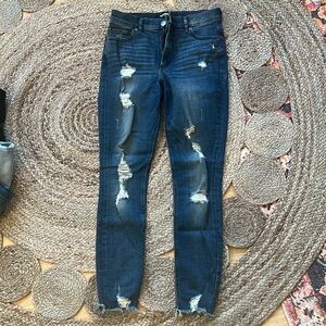 Express high rise stretch ankle denim